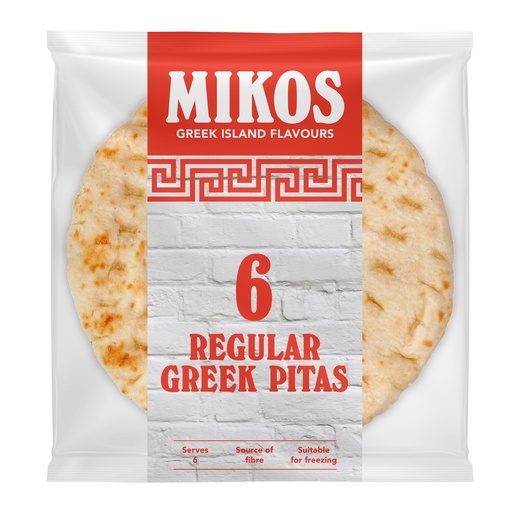 [14254] Mikos Greek Pitta Bread - Regular 6pc 390g