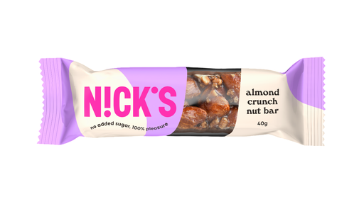 [14325] [20% OFF] Nicks Vegan Nut Bar - Almond Crunch X 12 X 40g