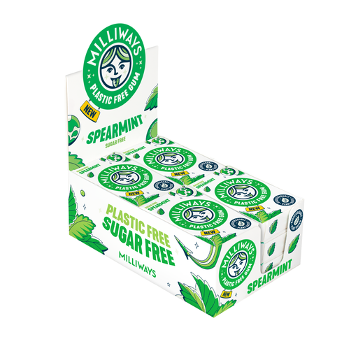 [14339] Milliways Plastic-Free Gum - Spearmint X 12 X 19g