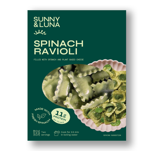 [14343] Sunny and Luna Fresh Filled Pasta - Spinach Ravioli 250g