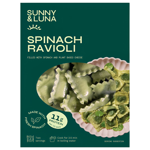 [14343] Sunny and Luna Fresh Filled Pasta - Spinach Ravioli 250g