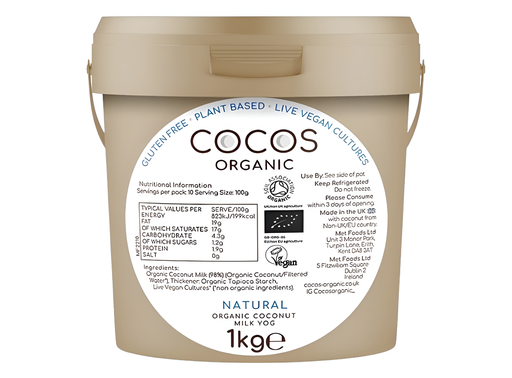 [14345] [15% OFF] [CLEARANCE] (BBD 20/02) Cocos Organic Vegan Coconut Yoghurt - Catering Natural 1kg