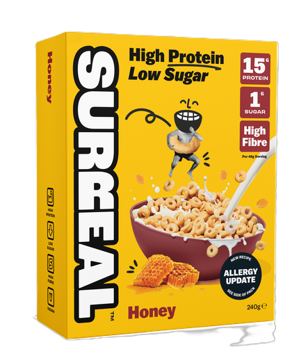 [14351] [15% OFF] Surreal High Protein Cereal - Honey Crunch Hoops X 6 X 240g
