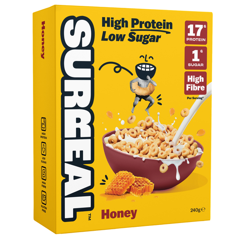 [14351] Surreal High Protein Cereal - Honey Crunch X 6 X 240g