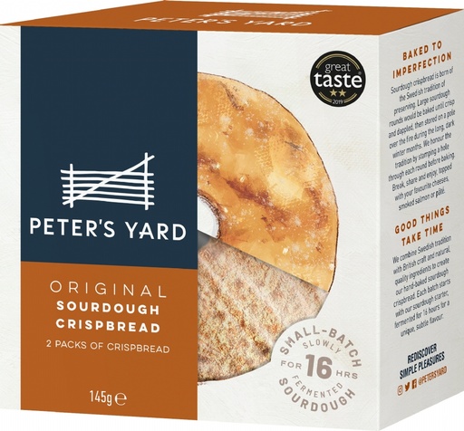 [14354] [20% OFF] Peter's Yard Sourdough Crispbread - MEDIUM Original X 8 X 145g