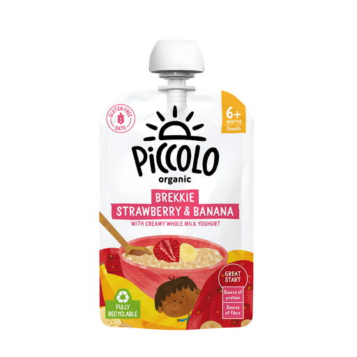 [14362] [15% OFF] Piccolo Organic Baby Food Stage 1 - Strawberry and Banana Brekkie X 7 X 100g