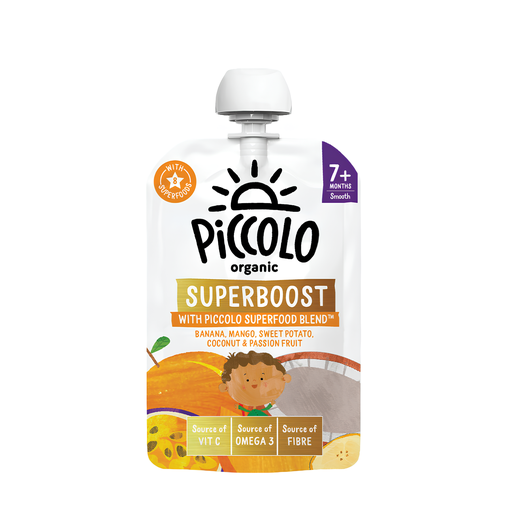 [14366] Piccolo Organic Baby Food Stage 2 - Banana Mango n Coconut Superboost X 7 X 100g