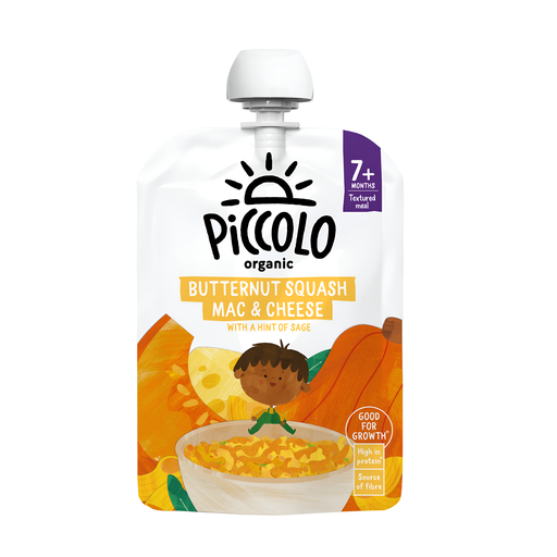 [14367] Piccolo Organic Baby Food Stage 2 - Butternut Squash Mac and Cheese X 7 X 130g