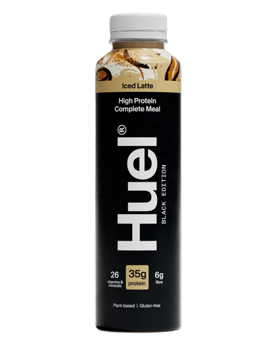 [14385] Huel Vegan RTD Drinks - BLACK EDITION Iced latte X 8 X 500ml