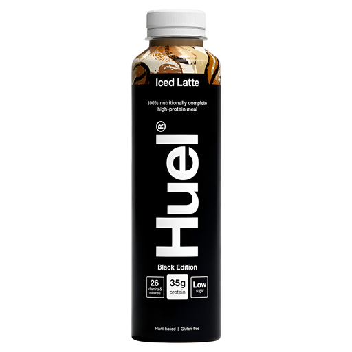 [14385] Huel Vegan RTD Drinks - BLACK EDITION Iced latte X 8 X 500ml