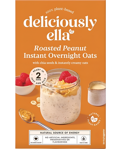 [14416] [20% OFF] Deliciously Ella Instant Overnight Oats - Peanut Butter X 6 X 360g