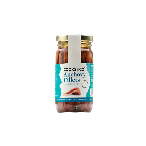 [14472] [20% OFF] Cooks and Co Anchovy Jars - Fillets in Sunflower Oil X 6 X 100g