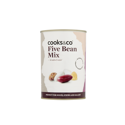 [14479] [20% OFF] Cooks and Co Beans & Pulse Cans - Five Bean Mix X 12 X 400g