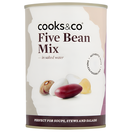 [14479] [SUPPLIER ISSUE] Cooks and Co Beans & Pulse Cans - Five Bean Mix X 12 X 400g