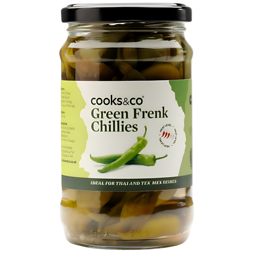 [14482] Cooks and Co Veg Jars - Green Frenk Chillies X 6 X 300g