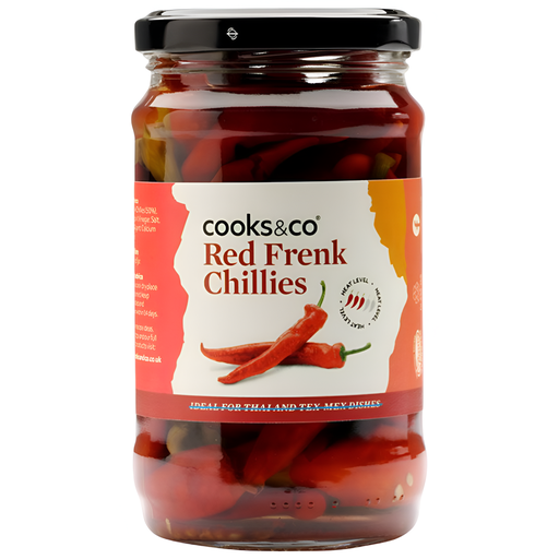 [14483] Cooks and Co Veg Jars - Red Frenk Chillies X 6 X 300g