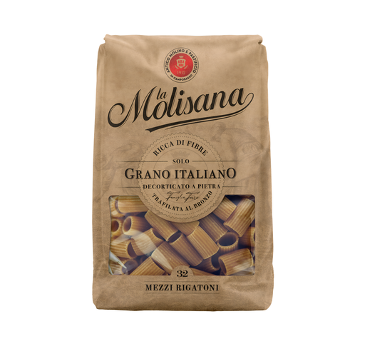 [14498] La Molisana Italian Wheat Pasta - Mezzi Rigatoni X 12 X 500g