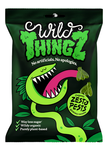 [14499] Wild Thingz Organic and Vegan Sweets - Zesty Pests X 10 X 130g