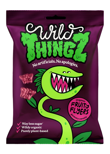 [14500] Wild Thingz Organic and Vegan Sweets - Fruity Flyers X 10 X 130g