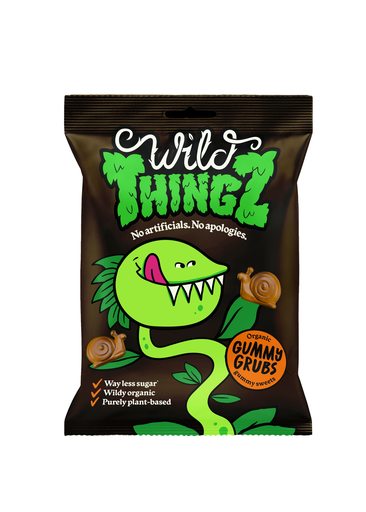[14501] Wild Thingz Organic and Vegan Sweets - Gummy Grubs X 10 X 130g