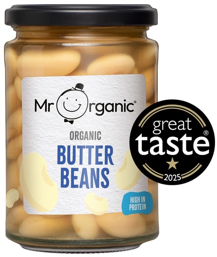[14504] Mr Organic Pulse Jars - Butter Beans X 6 X 350g