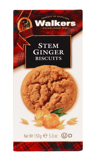[14436] Walker's Biscuits - Stem Ginger X 12 X 150g