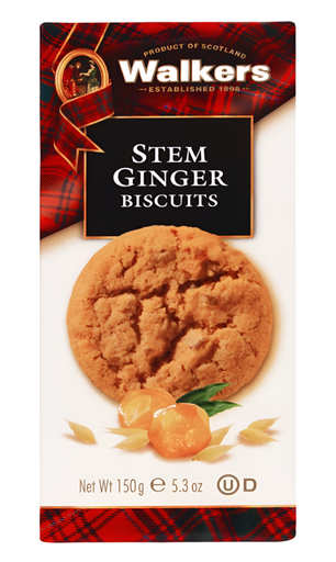 [14436] Walkers Biscuits - Stem Ginger X 12 X 150g