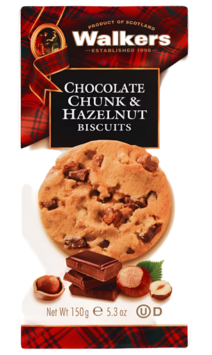 [14437] Walkers Biscuits - Chocolate Chunk and Hazelnut X 12 X 150g