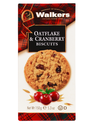 [14438] Walkers Biscuits - Oatflake and Cranberry X 12 X 150g