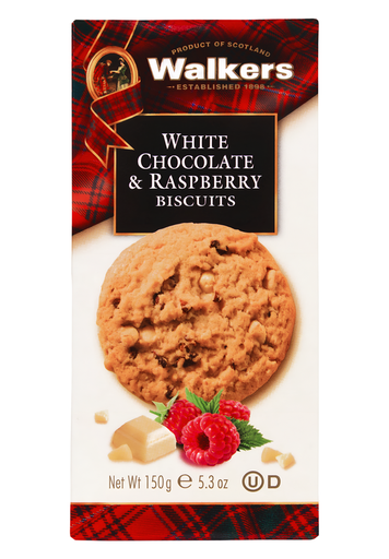 [14439] Walkers Biscuits - White Chocolate and Raspberry X 12 X 150g