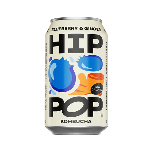 [14524] Hip Pop Kombucha - Blueberry and Ginger X 12 X 330ml