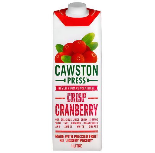 [14527] Cawston Press Juice - Crisp Cranberry X 8 X 1L