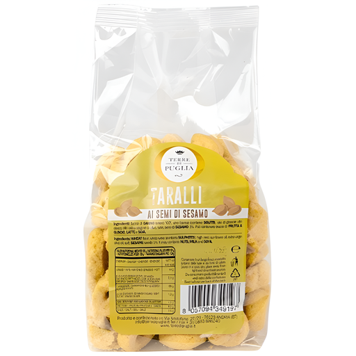 [14518] Terre Di Puglia Taralli - Sesame X 10 X 400g