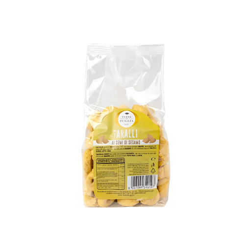 [14518] Terre Di Puglia Taralli - Sesame X 10 X 400g