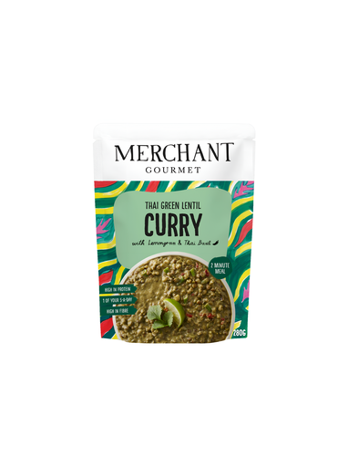 [14555] Merchant Gourmet Ready Meals - Thai Green Lentil Curry X 6 X 280g