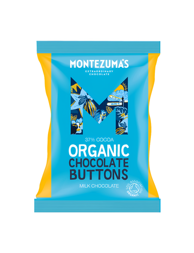 [14543] Montezumas Organic Chocolate - MILK 34% Chocolate Buttons X 8 X 120g