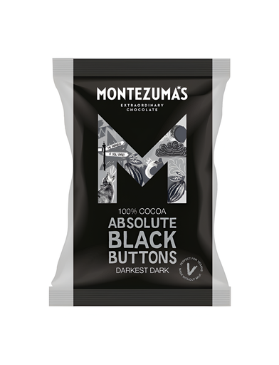 [14545] Montezumas Vegan Chocolate - Absolute Black Chocolate Buttons X 8 X 120g
