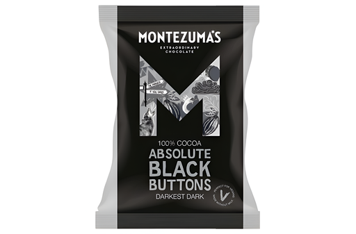[14545] Montezumas Vegan Chocolate - Absolute Black Chocolate Buttons X 8 X 120g