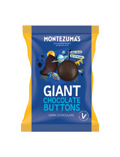 [14547] Montezumas Vegan Chocolate - DARK 72% Giant Chocolate Buttons X 8 X 120g