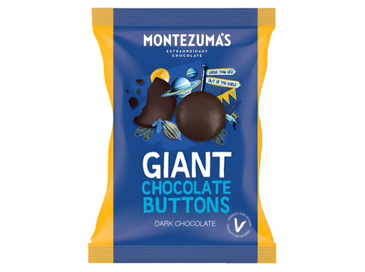 [14547] Montezumas Vegan Chocolate - DARK 72% Giant Chocolate Buttons X 8 X 120g