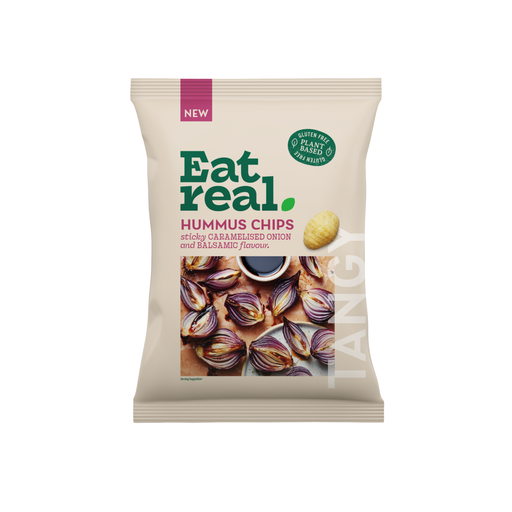 [14590] [33% OFF] Eat Real Hummus Chips - Caramelised Onion and Balsamic Vinegar X 10 X 110g