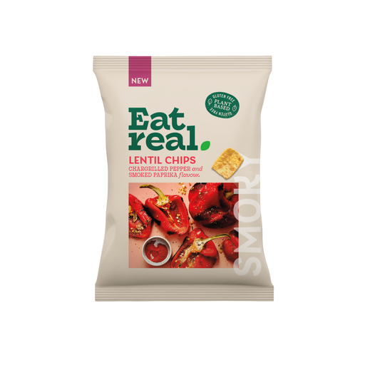 [14592] [33% OFF] Eat Real Lentil Chips - Chargrilled Red Pepper X 10 X 95g