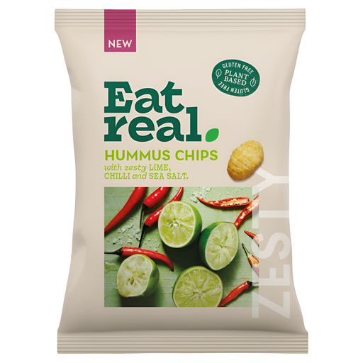 [14594] Eat Real Hummus Chips - Chilli Lime and Sea Salt X 10 X 110g