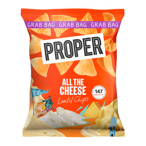 [14595] Proper Chips - All The Cheese Lentil X 8 X 85g