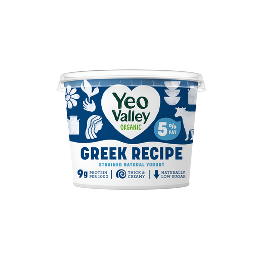 [14642] Yeo Valley Organic Greek Yoghurt - STRAINED Natural 5% Fat 450g