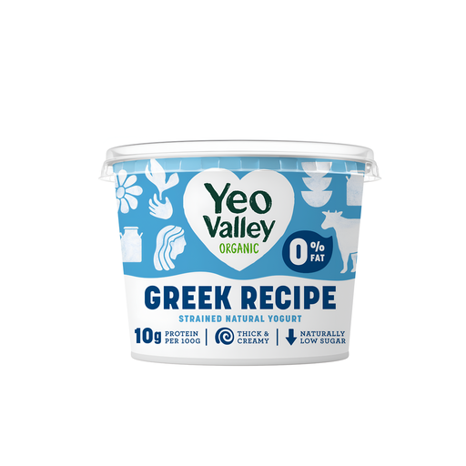 [14643] Yeo Valley Organic Greek Yoghurt - STRAINED Natural 0% Fat 450g