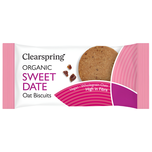 [14645] Clearspring Organic Oat Biscuits - Sweet Date X 12 X 40g