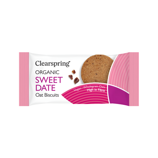 [14645] Clearspring Organic Oat Biscuits - Sweet Date X 12 X 40g