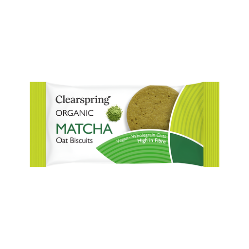 [14646] Clearspring Organic Oat Biscuits - Matcha X 12 X 40g