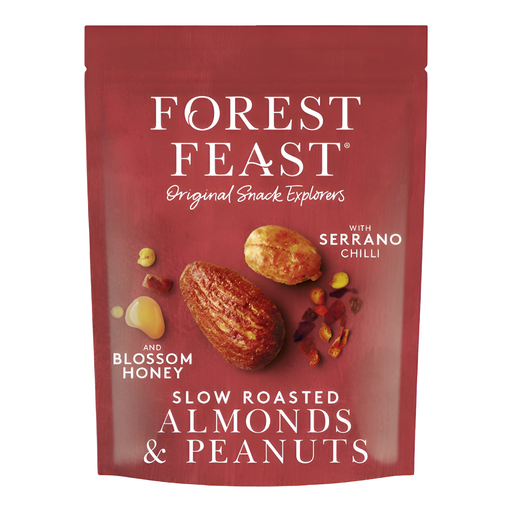 [14654] Forest Feast - Serrano Chilli Blossom Honey Almonds & Peanuts 05032 X 8 X 120g